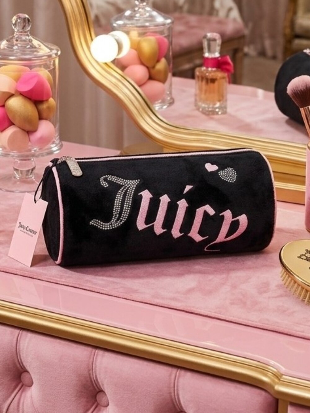Juicy Couture Rhinestone Cosmetic Bag - NWT